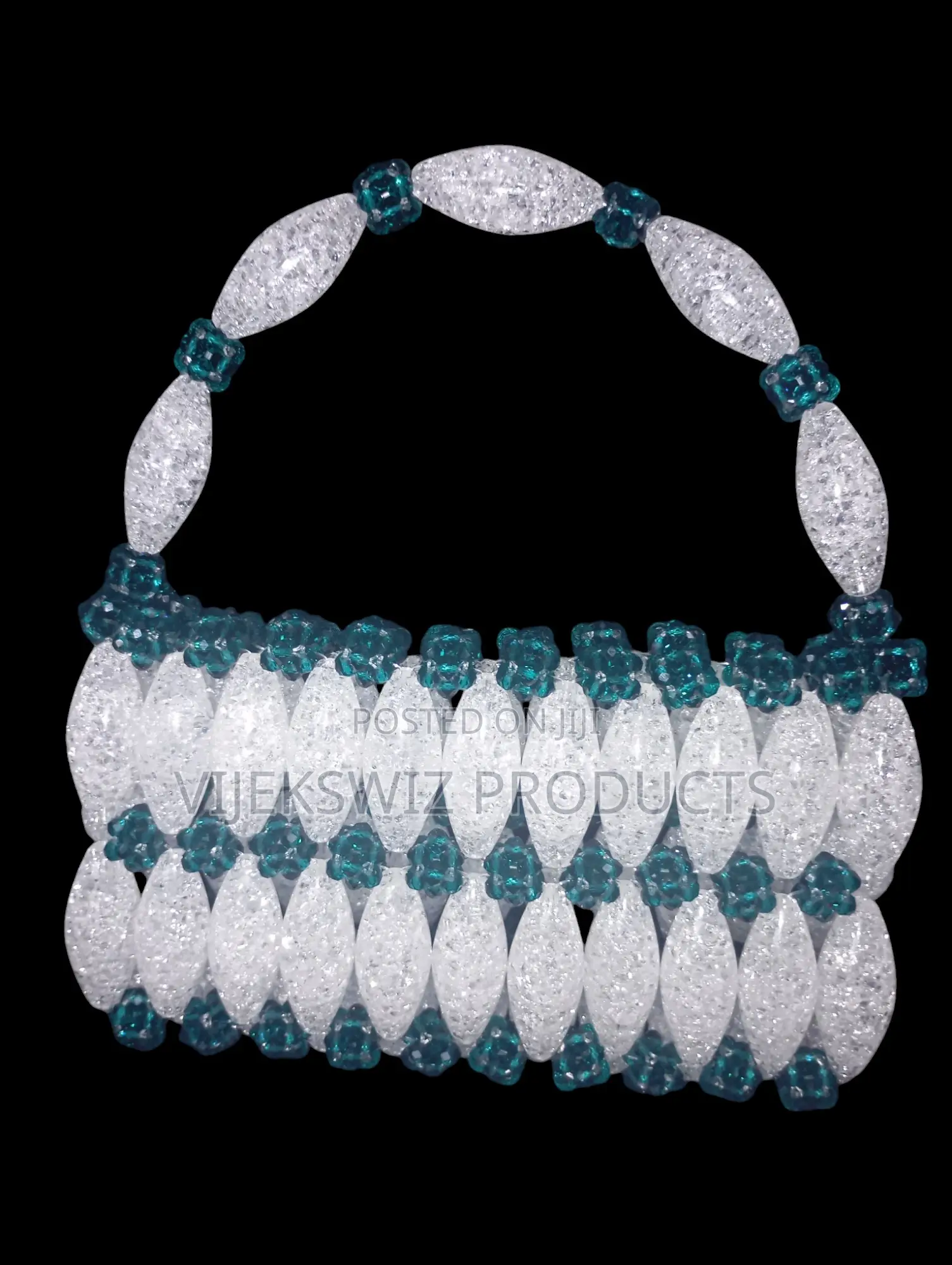 Crystal Stone Beaded Handbag