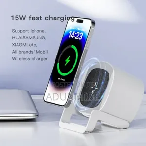 Desk Speaker With Lamp, Charger and Phone Holder