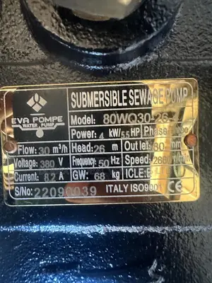 5.5hp Sewage Pump