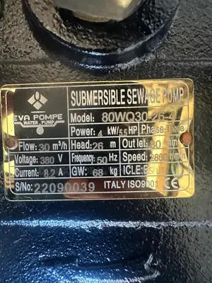 5.5hp Sewage Pump