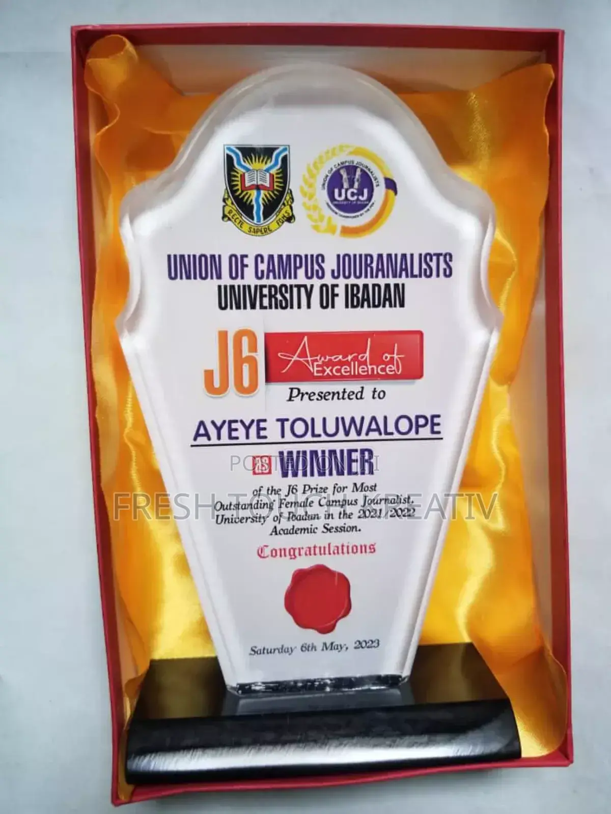 Award Plaque, Trophy and Certificate Award