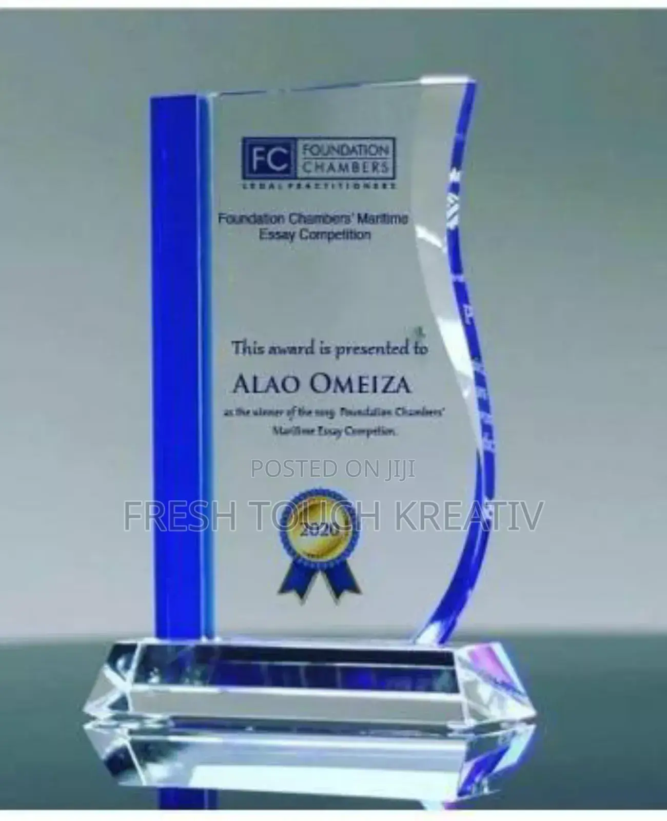 Award Plaque, Trophy and Certificate Award