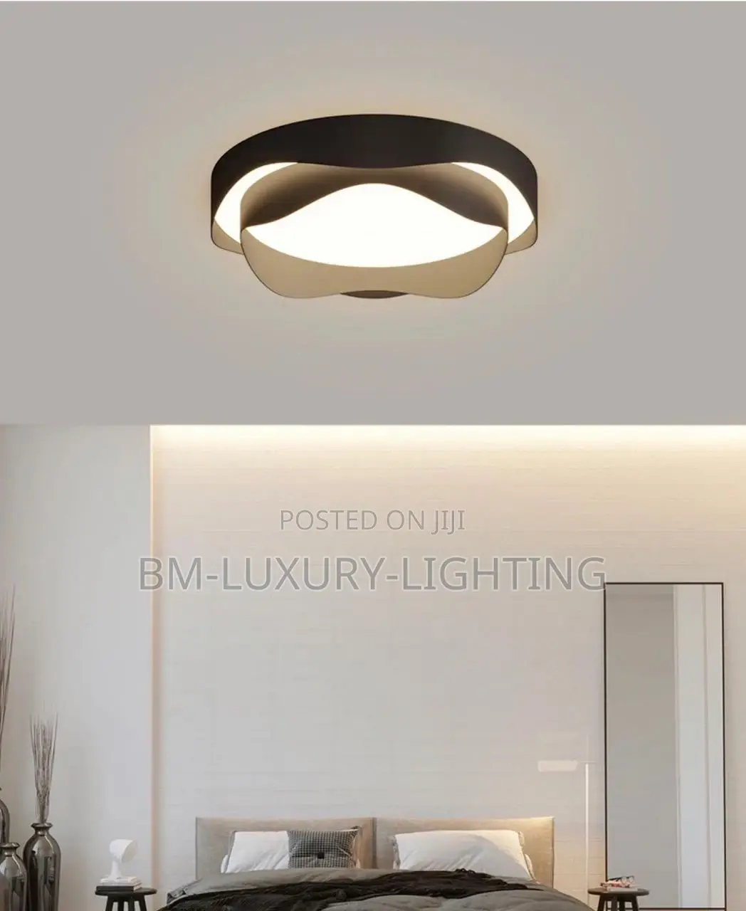 Modern Led Chandeliers Round Ceiling Lamp Black/White Color