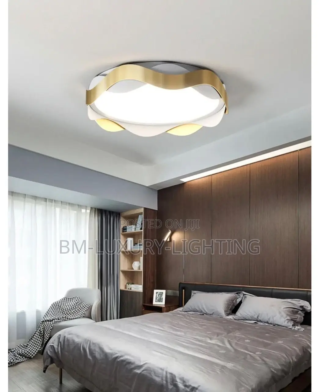 Modern Led Chandeliers Round Ceiling Lamp Black/White Color
