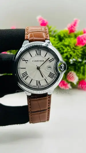Cartier Quality Men Genuine Leather Wristwatch