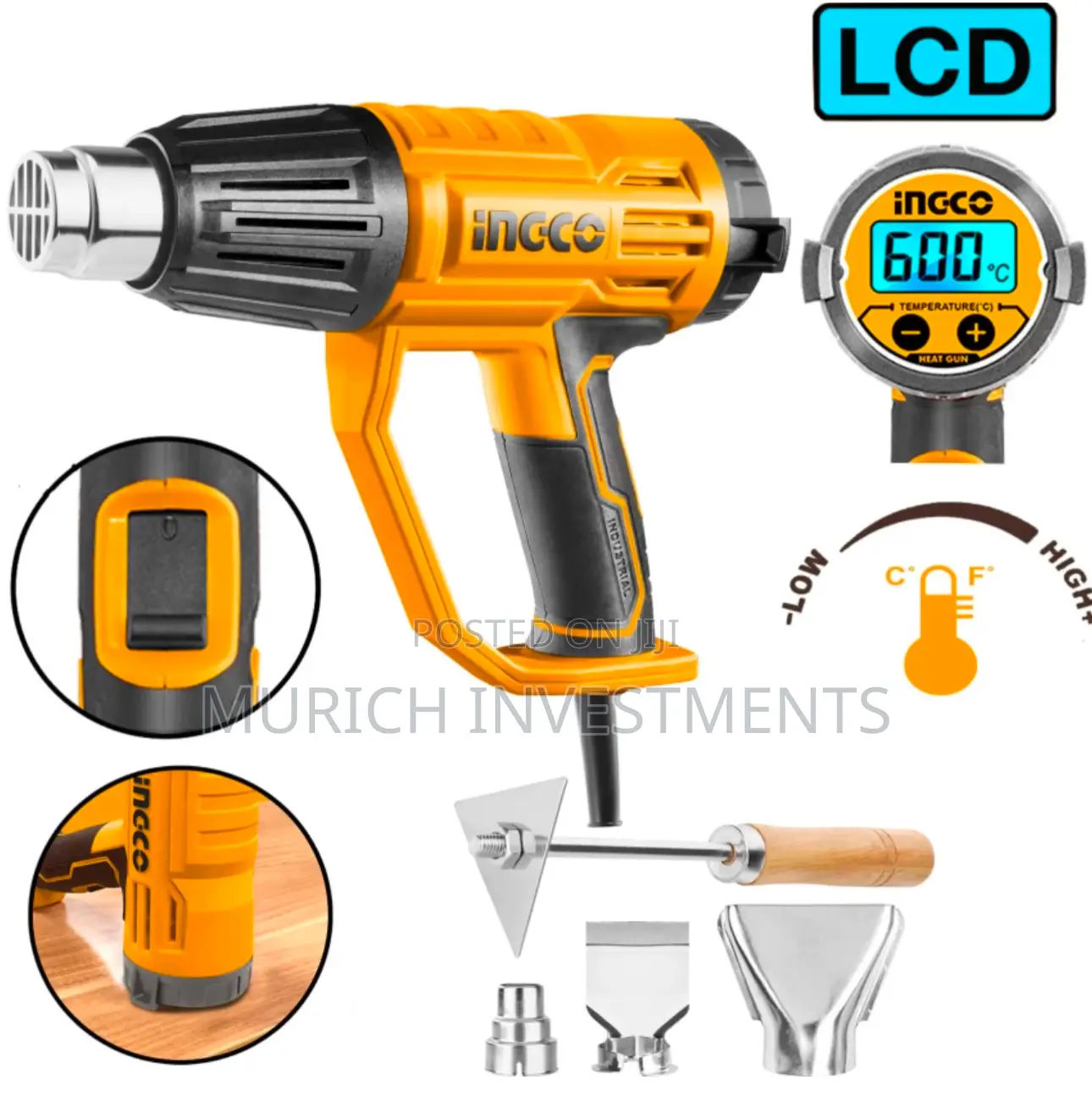 Construction Heat Gun 2000W LCD Display