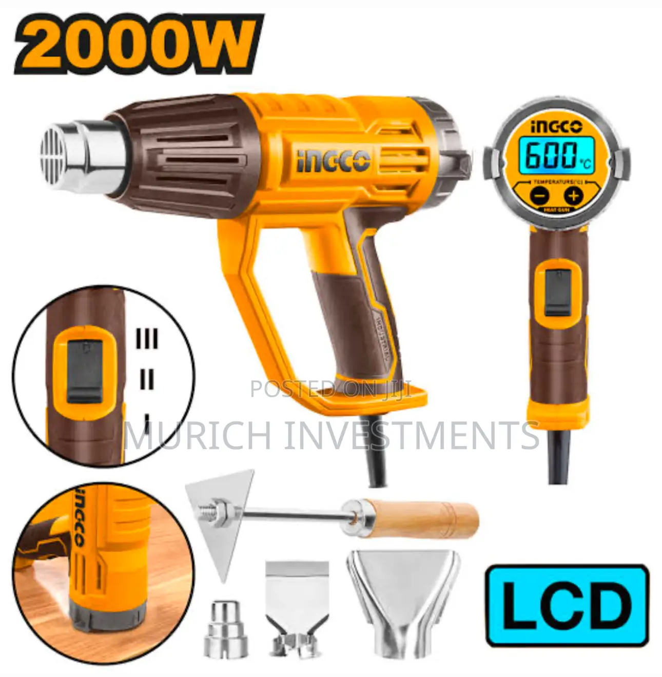 Construction Heat Gun 2000W LCD Display