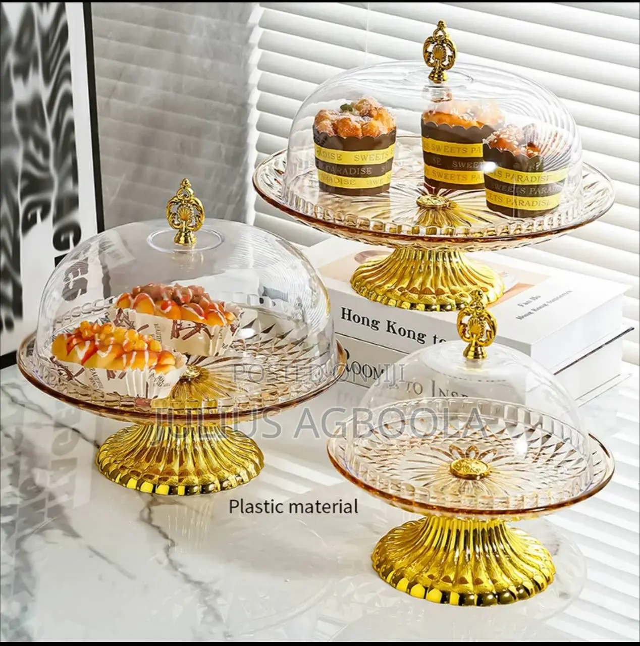 Rotating Footed Pastry Display Server