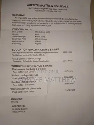 Van Delivery Driver