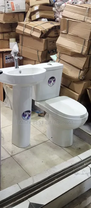 Normal Shape WC Set With the Wash Hand Basin