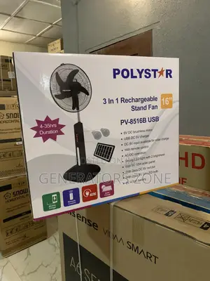 Durable Construction Polystar 16" Rechargeable Stand Fan