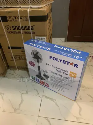 Portable Design Polystar 16" Stand Fan Rechargeable/Pv-8516b