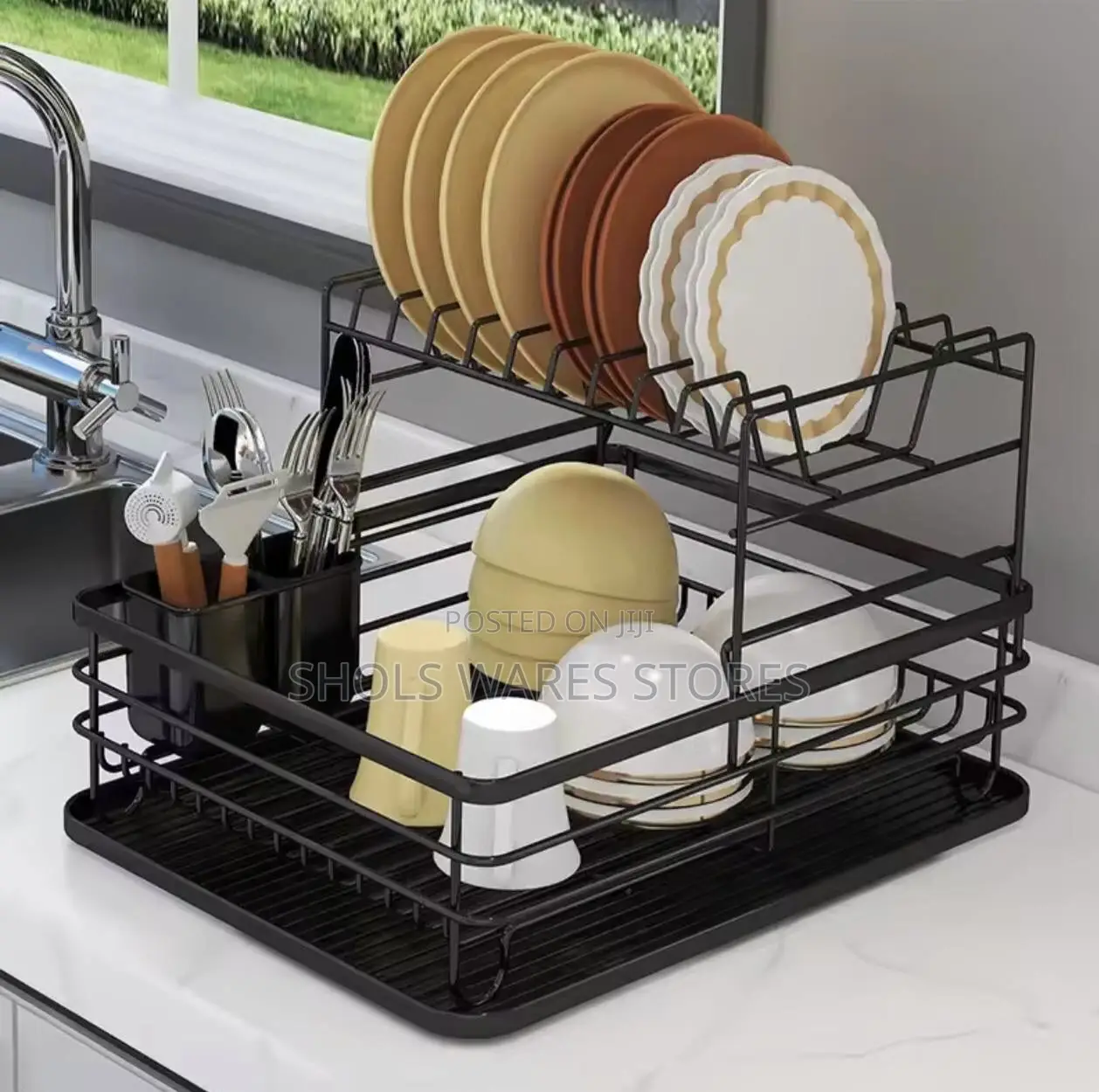 Dish Rack and Drainboard Set