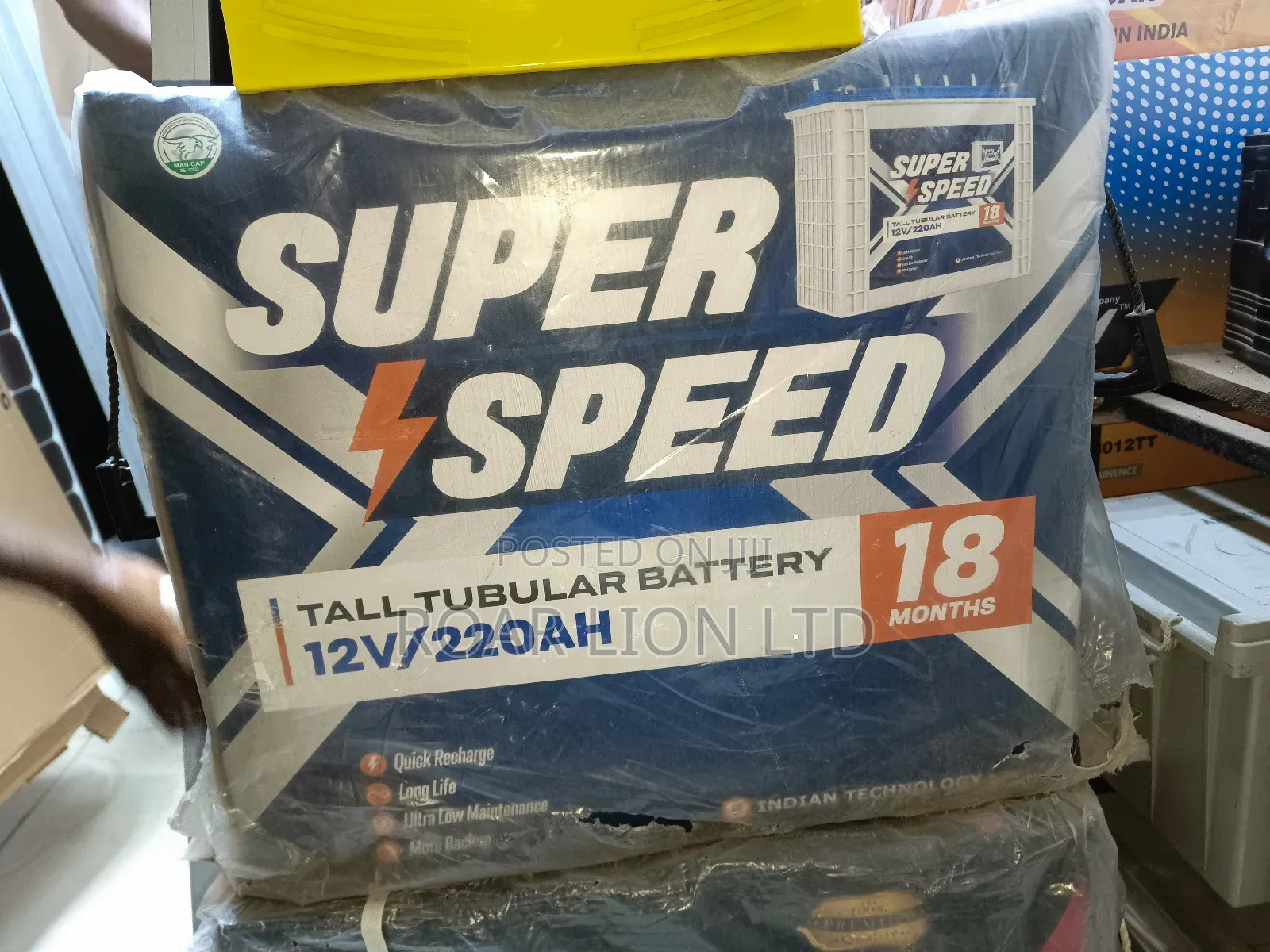 Super Speed 220ah Tubular Battery