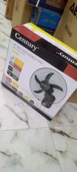 Century 18" 12-15v DC Input Rechargable Fan-FRCB-45