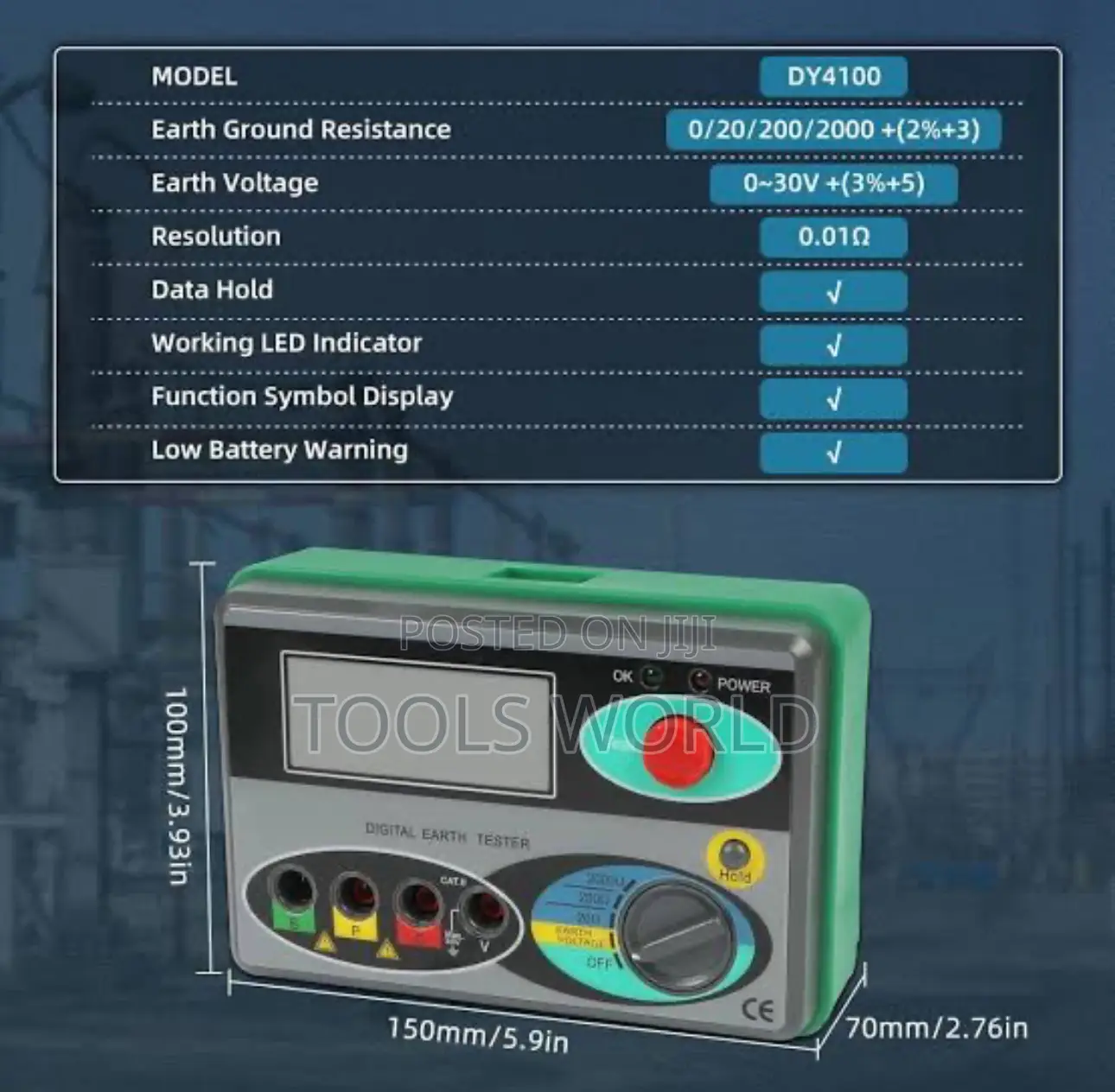 Digital Earth Resistance Tester
