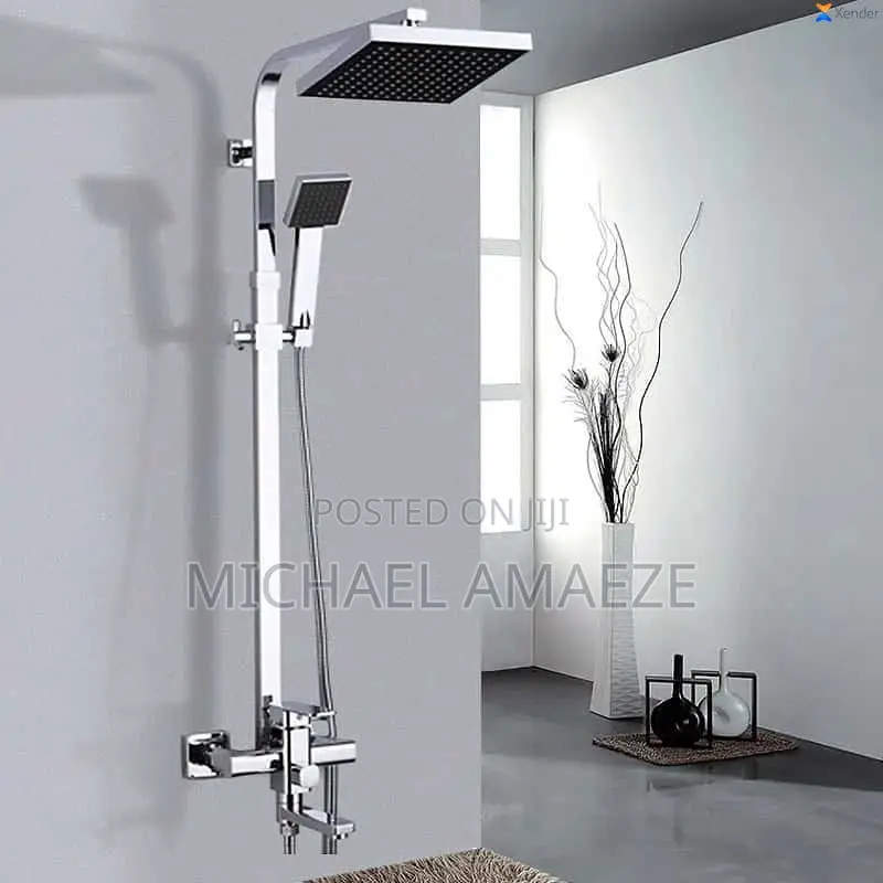 Square Chrome Shower Set