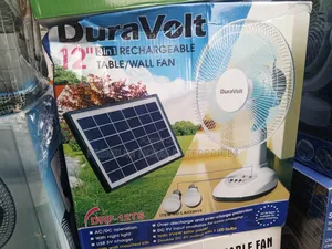 Duravolt Rechargeable Table Fan With Panel And Bulb