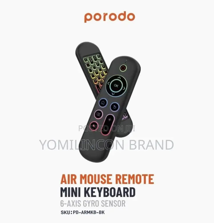 Porodo (Pd-Armkb-Bk) Air Mouse Keyboard - Black