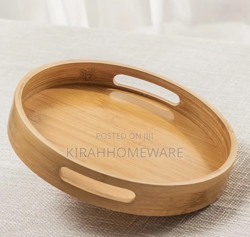 Round Shape Bamboo Tray