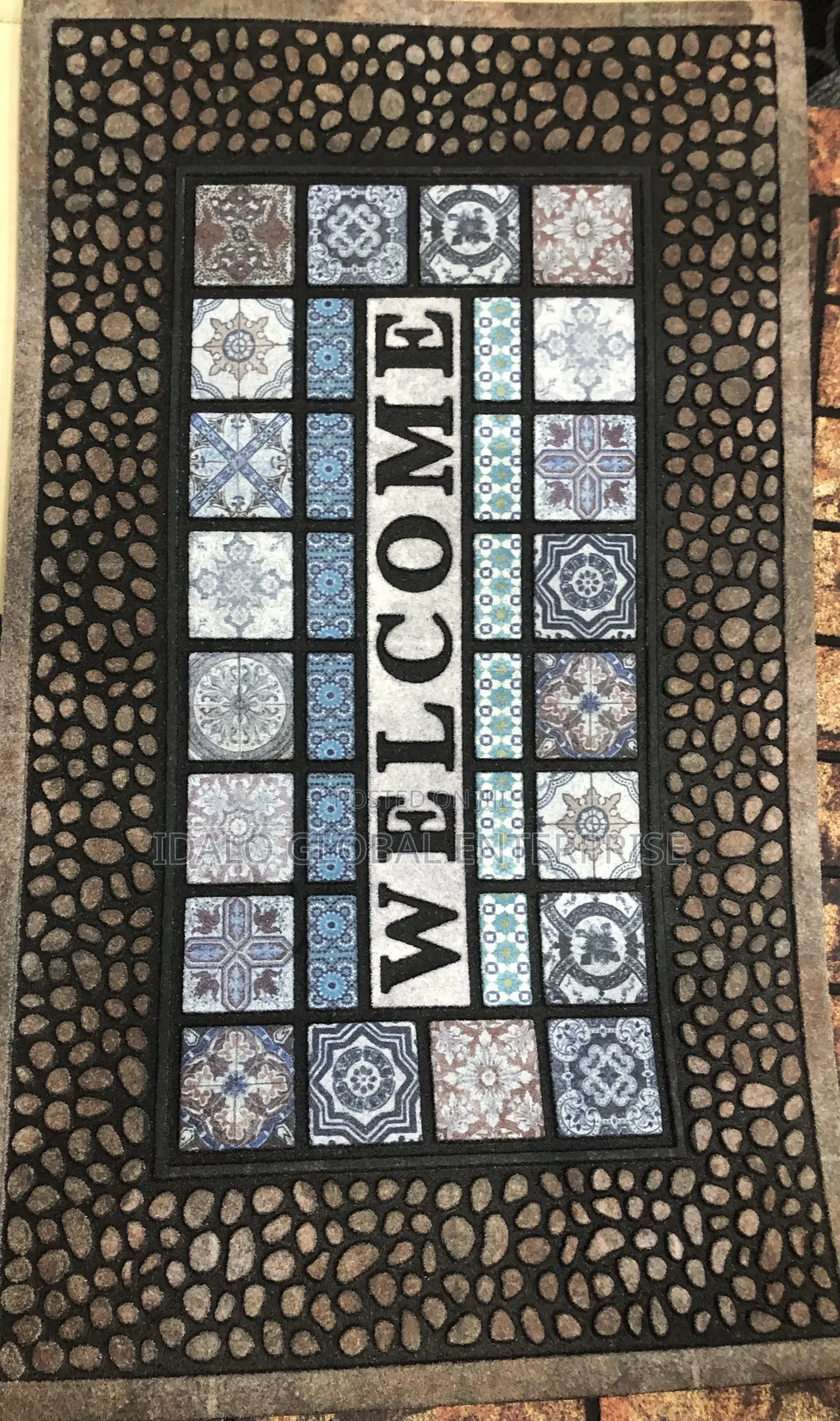 Welcome Stone-Printed Door Mat