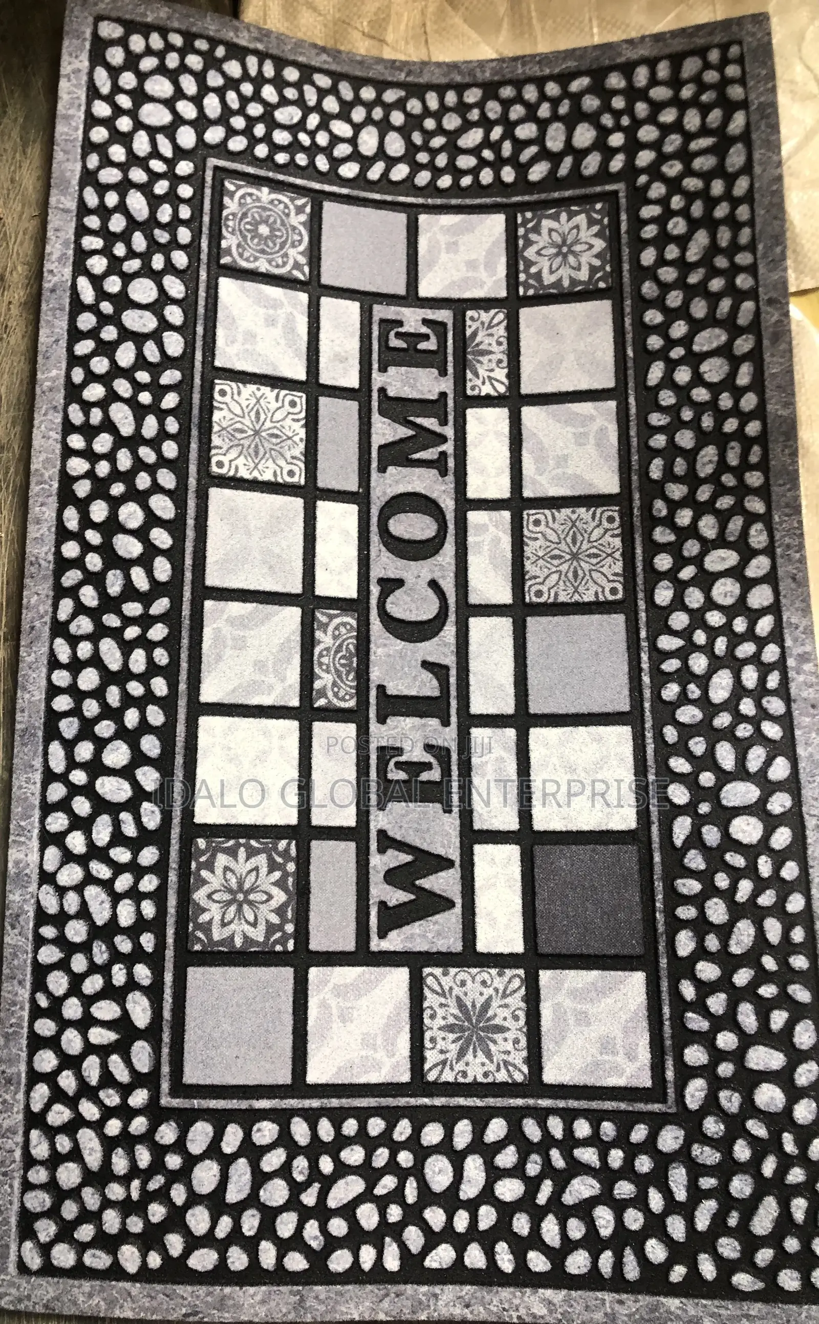 Welcome Stone-Printed Door Mat