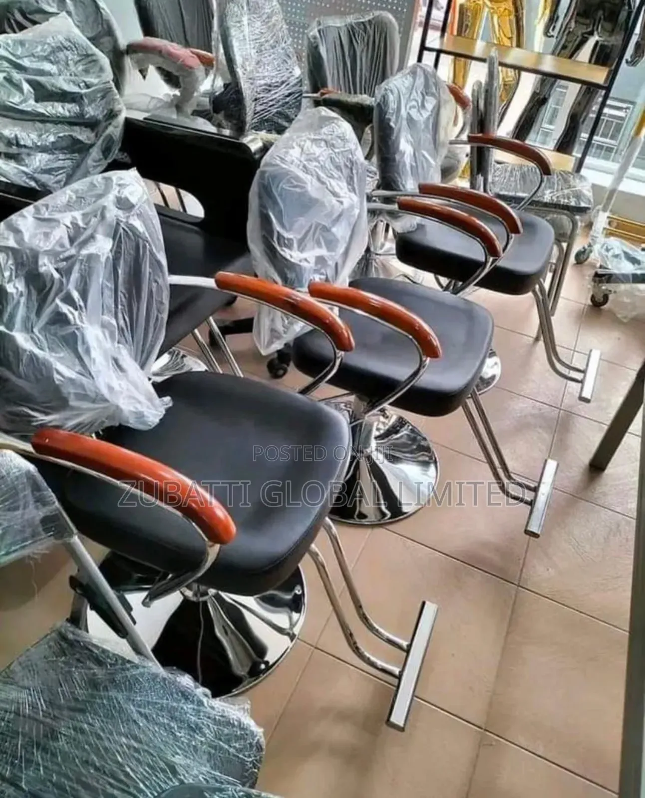 Foreign Salon Chair With Footrest
