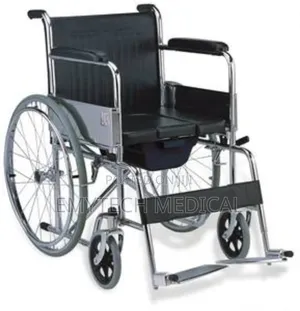 Foldable Commode Wheelchair With Removable Footrest
