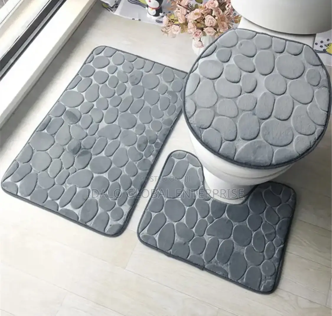 3 in 1 Toilet/Bathroom Mat Set