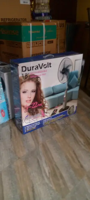 Durable Duravolt Rechargeable Fan / Battery Level Indicator