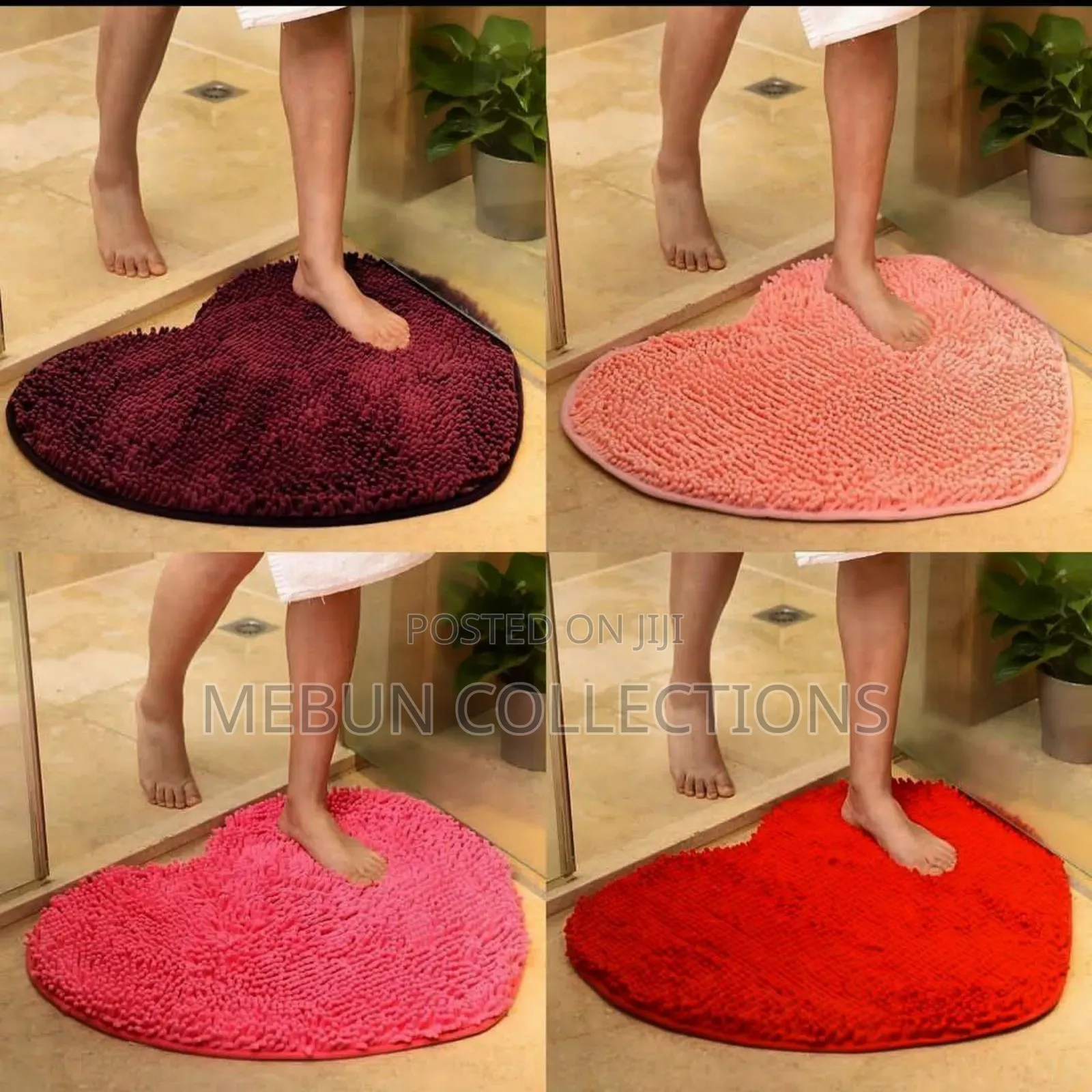 Heart Shaped Fluffy Rug