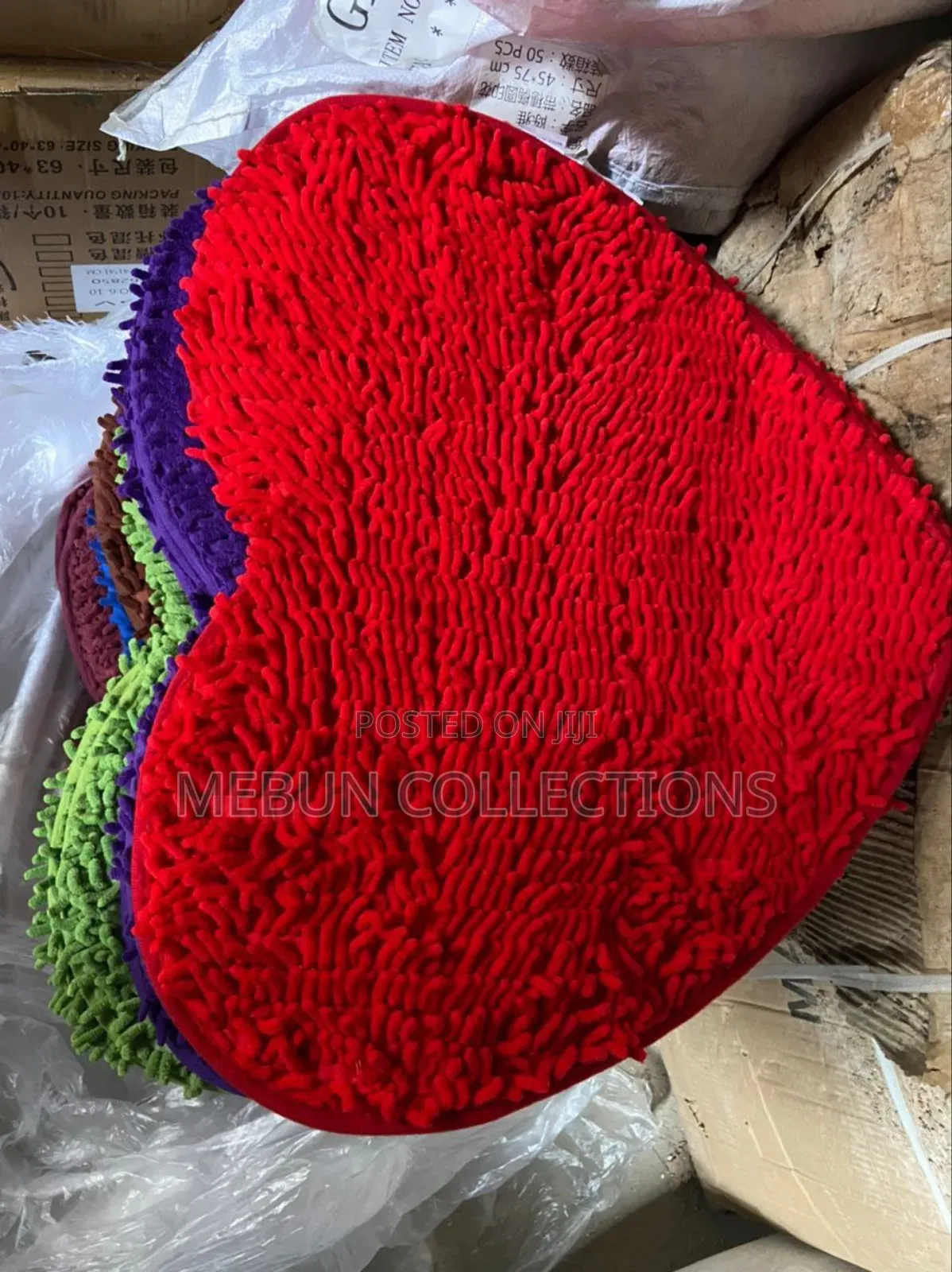 Heart Shaped Fluffy Rug