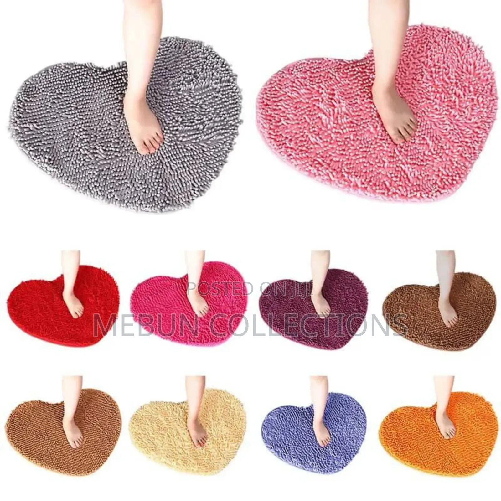 Heart Shaped Fluffy Rug
