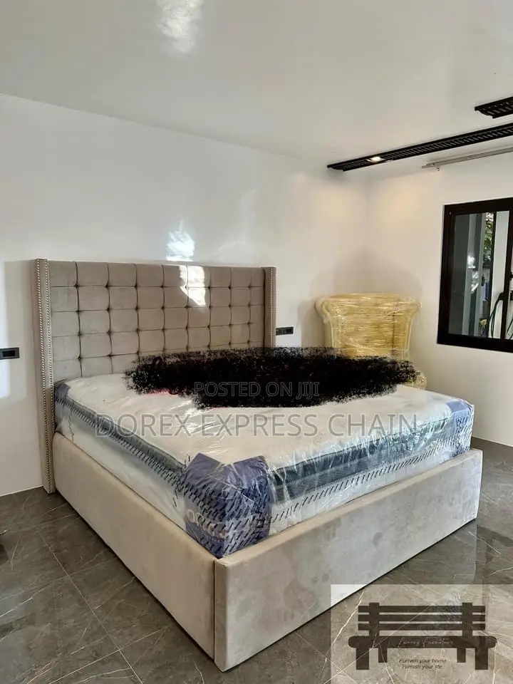 Platform Bed Frame With Built-in Storage Drawers