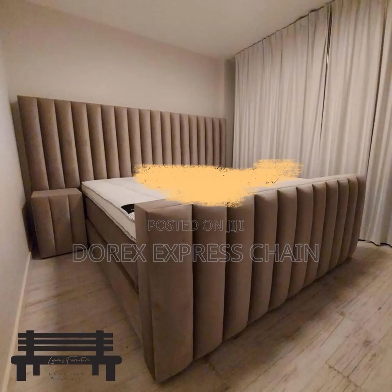 Modern Comfort Upholstered Bed Frame - Foam-Filled Durable