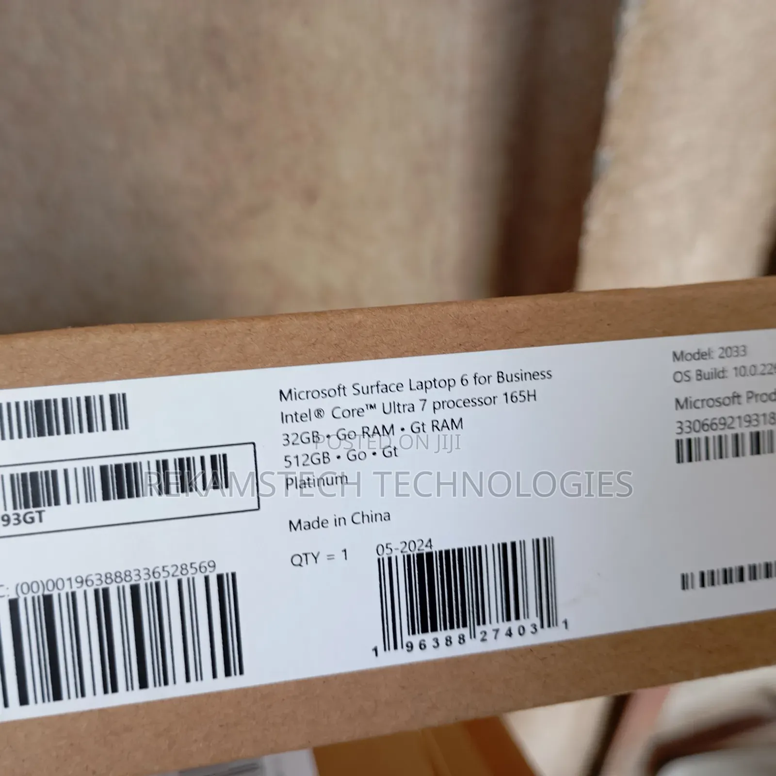 New Microsoft Surface Laptop 6 24GB Intel Core Ultra 7 SSD 512GB