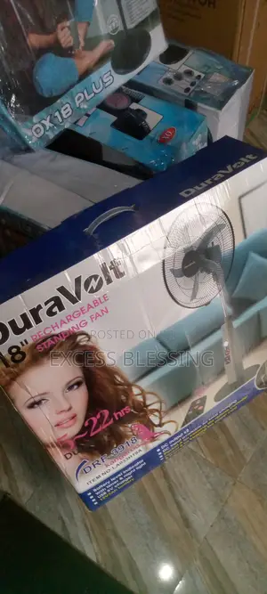 Rechargeable Standing Fan 18" Quality Duravolt