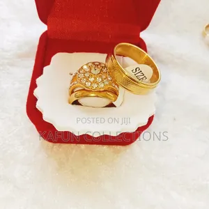 Non-Fading Steel Wedding Ring Set
