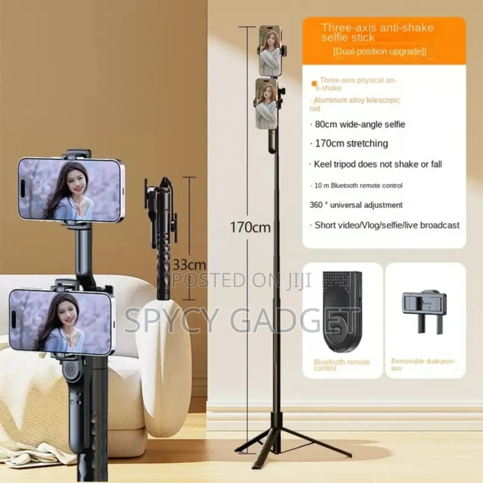 Long Extendable Selfie Tripod With Bluetooth Shutter