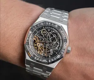 Audemars Piguet (AP) Ice Head Automatic Silver Chain Watch