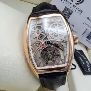 Original Frank Muller Mechancal Black Leather Watch