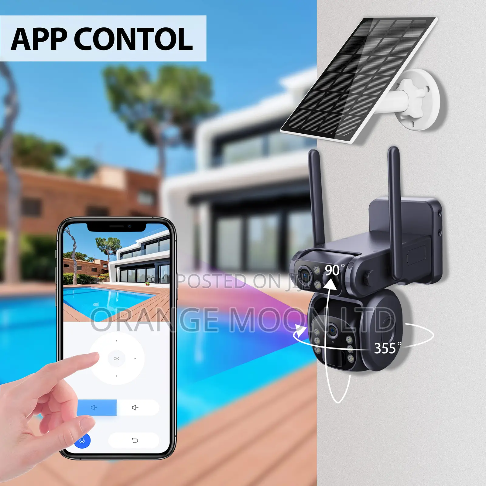 UBOX 4MP Wireless Solar Camera Dual Lens Alarm PTZ Solar Pan