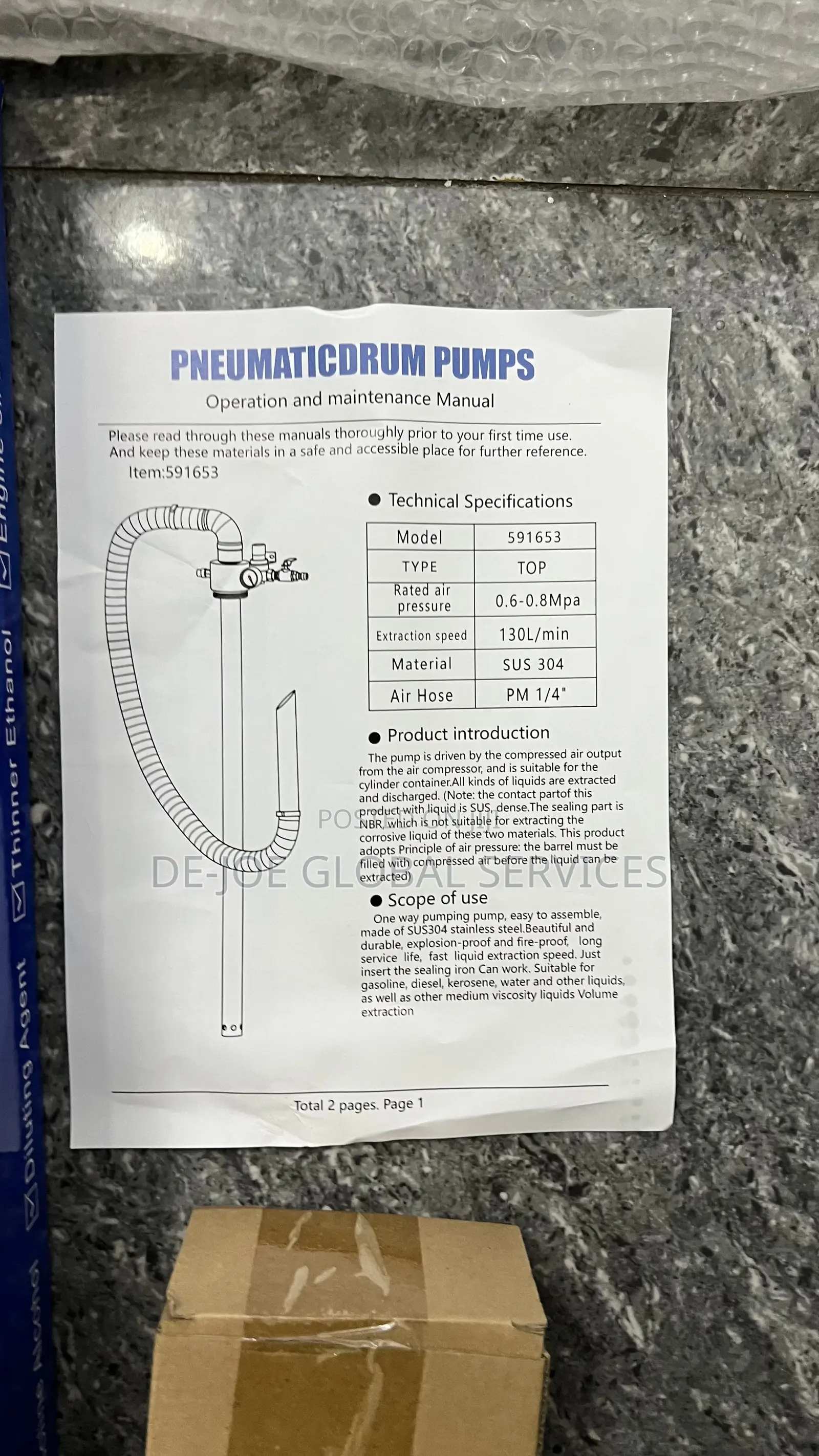Pneumatic Drum Pump