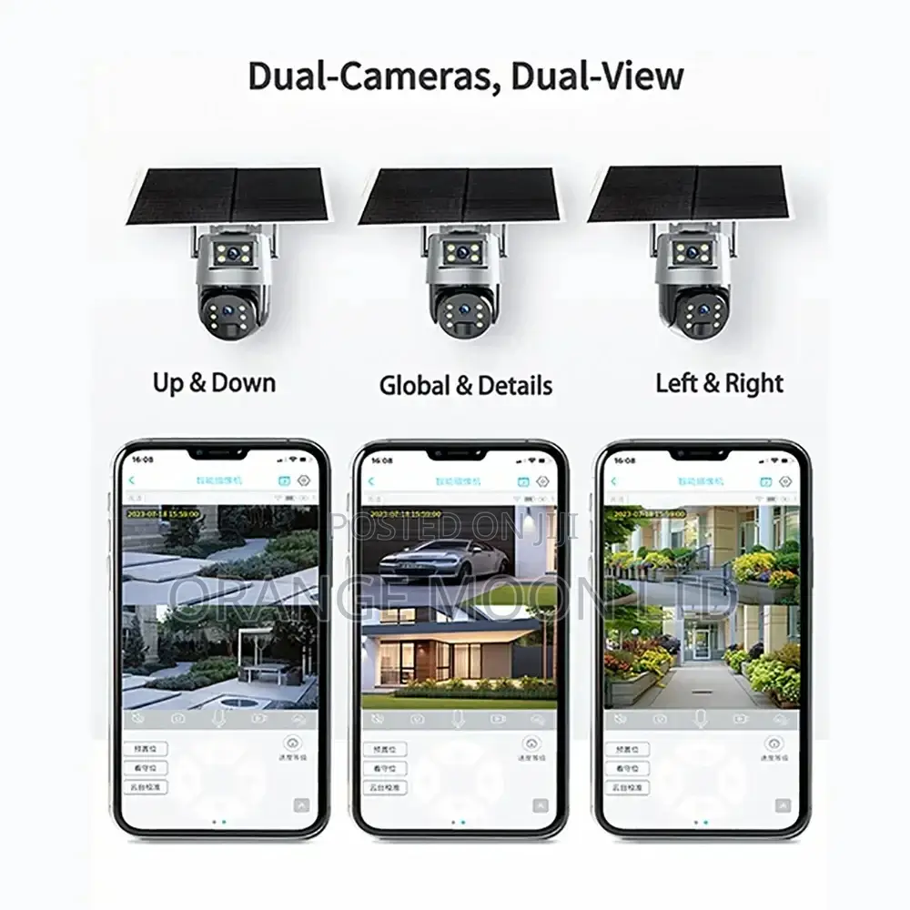 Ubox 4mp Dual Lens 4x Solar Powered Camera 4g