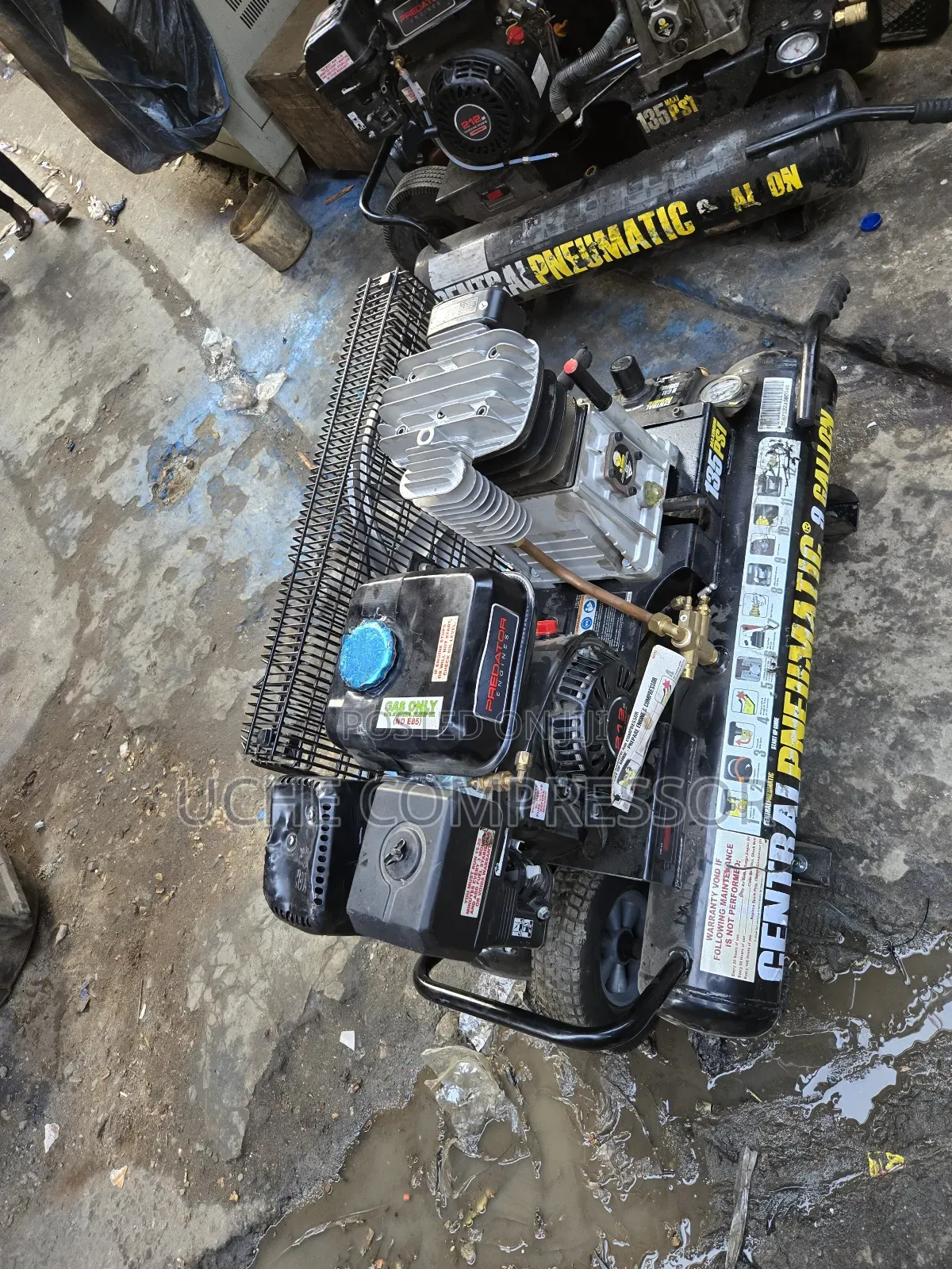 Double Tank Air Compressor With Engine