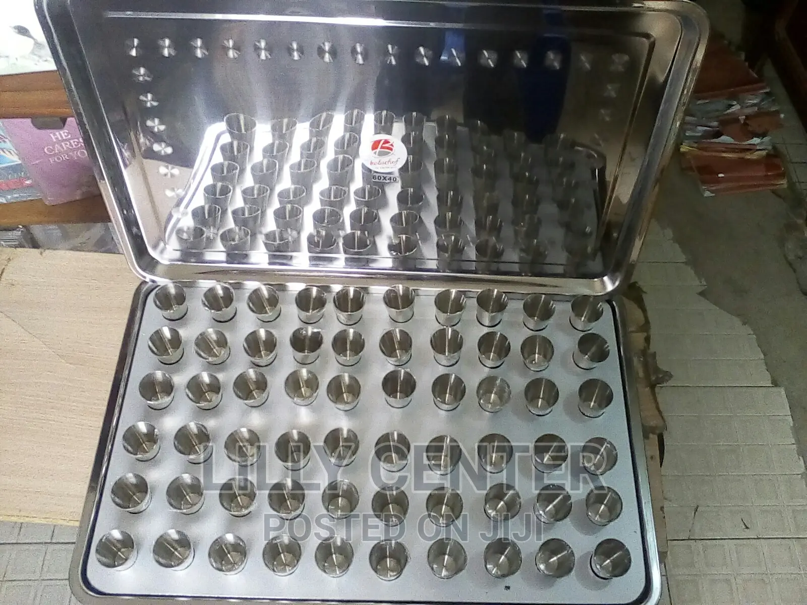 Communion Tray With 60 Stainless Cups