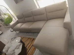 L Shape Italian Leather Sofa