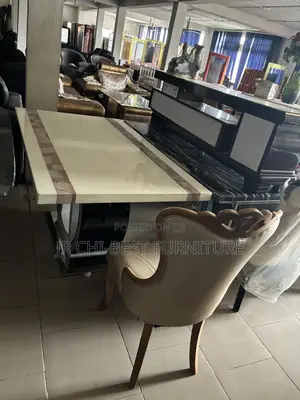 Quality Imported Dinning Marble Set With Six Chairs