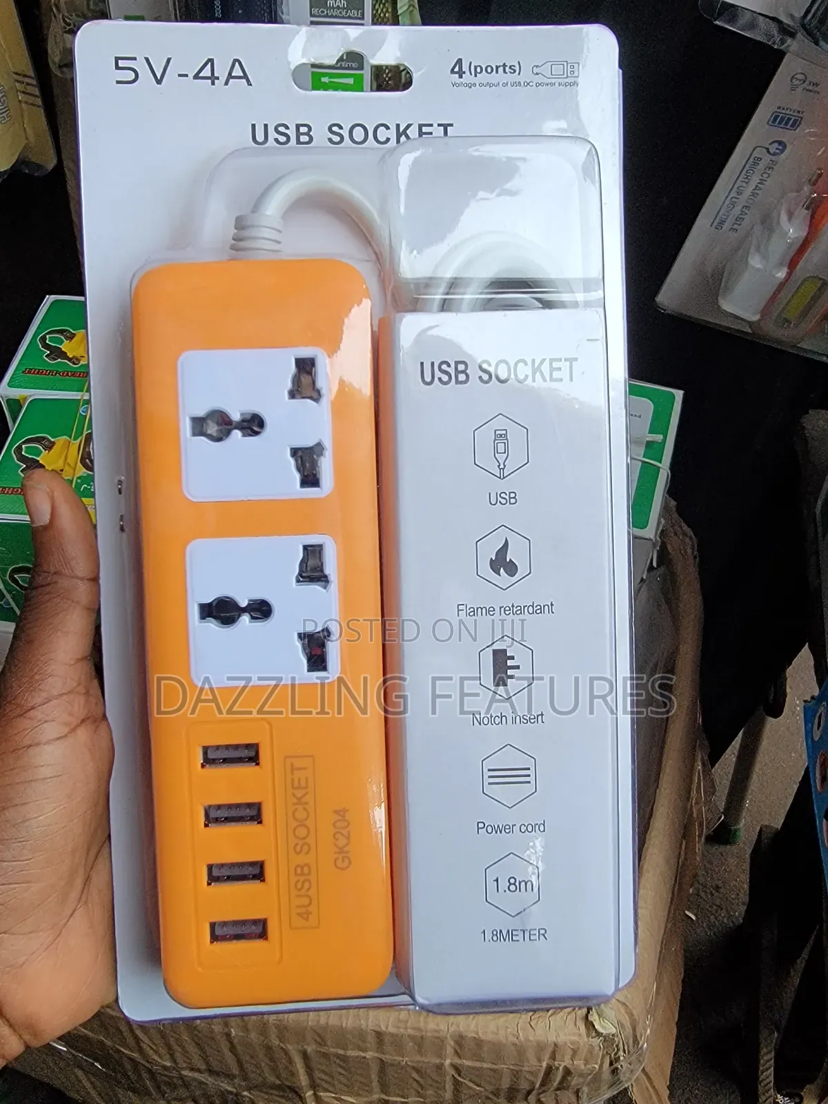 Portable Extension Socket With Type C Port