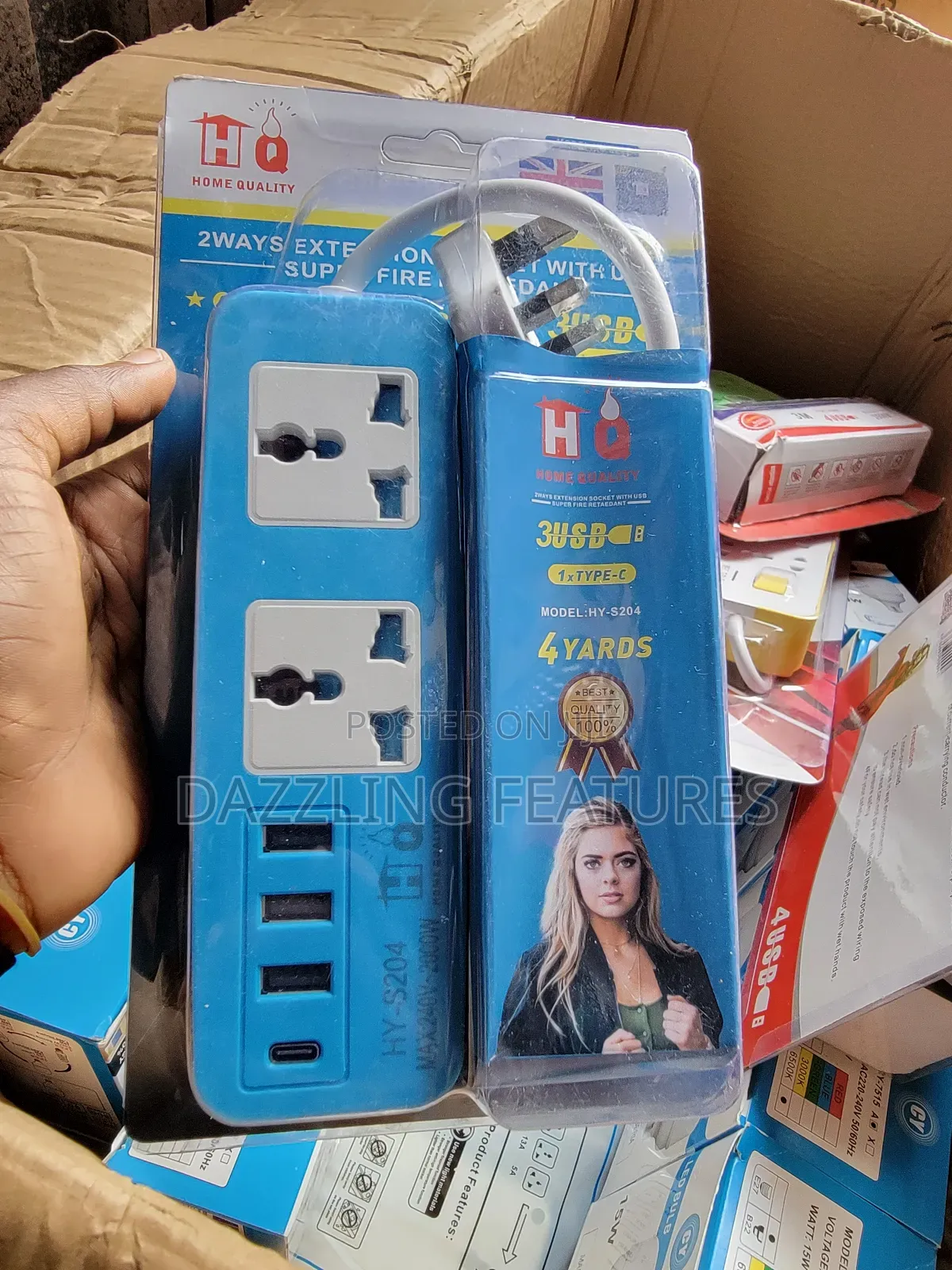 Portable Extension Socket With Type C Port